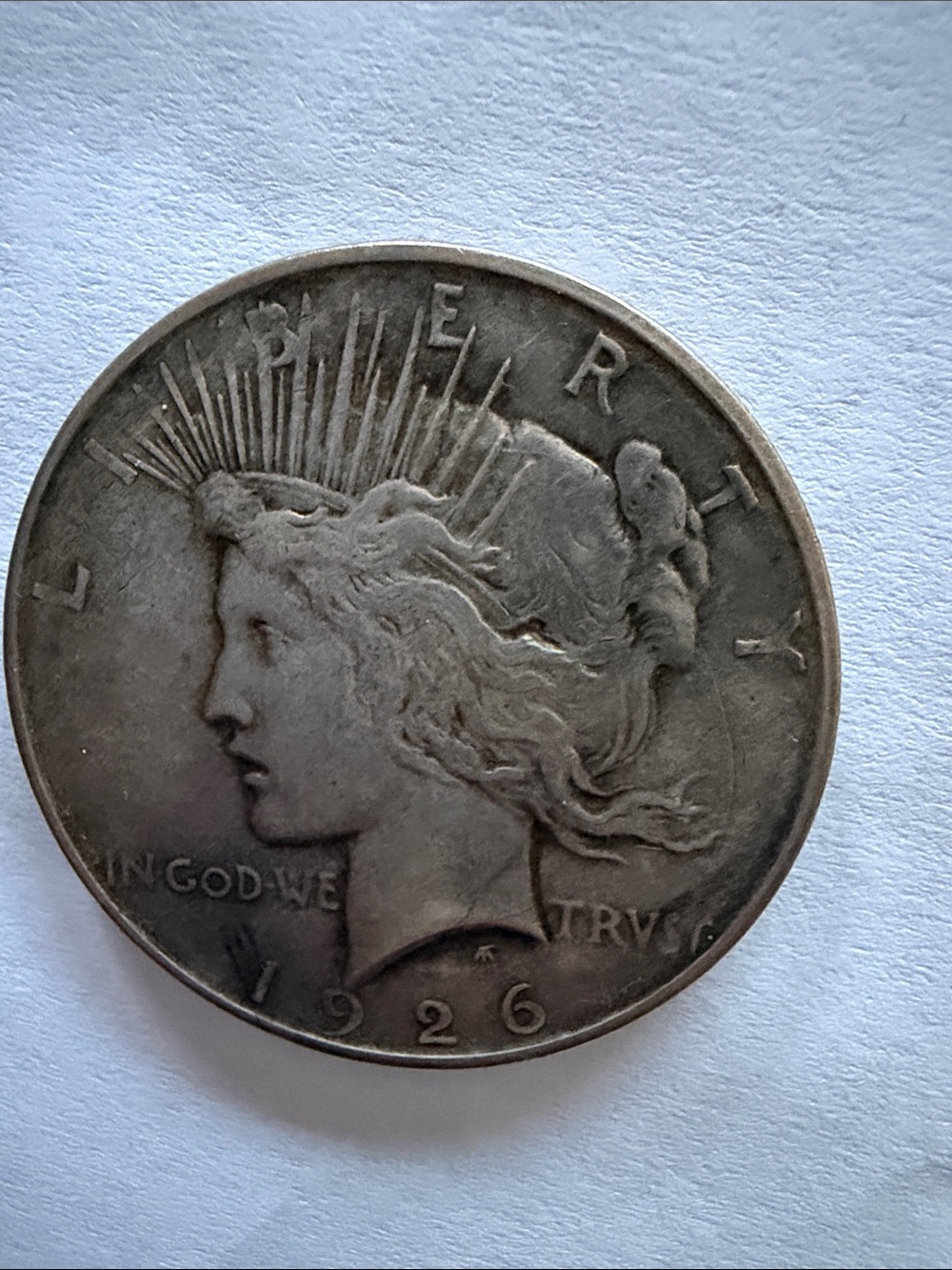 Silver-Toned Decorative Peace Dollar Coin Accent